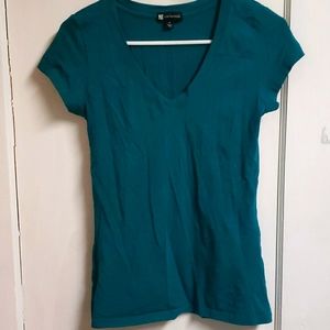 BOGO Teal Stretchy V-Neck Tee